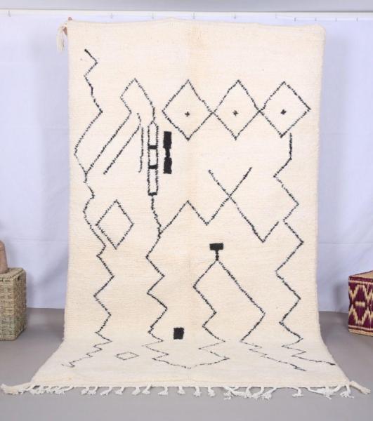 White Niram Marokkaans handgemaakt tapijt